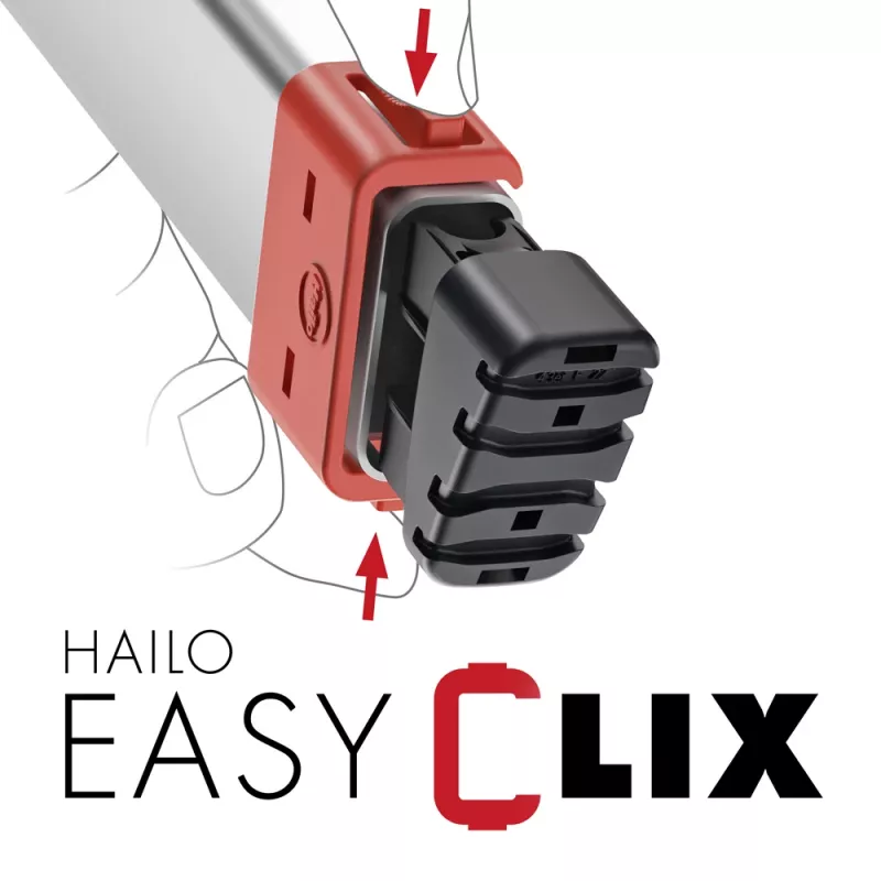 HAILO L80 ComfortLine Αλουμινίου Σκάλα, 8 Σκαλοπάτια