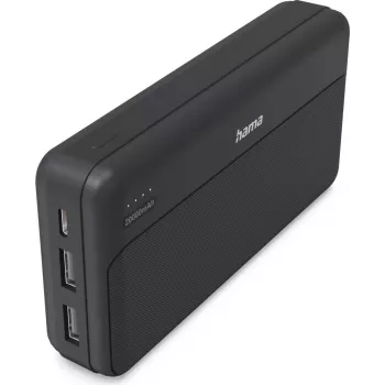Hama Power Pack Pocket 20 20000 mAh 2x USB-A Ανθρακί