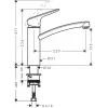 HANSGROHE Logis 160 Μπαταρία κουζίνας, περιστρεφόμενο στόμιο, Χρώμιο