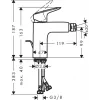 HANSGROHE Logis Bidet Mixer 71200000 με σύνδεση χωνευτής εγκατάστασης