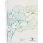 Herlitz GREENline Ginkgo σπιράλ μπλοκ A5, 70 φύλλα, καρό 50033508