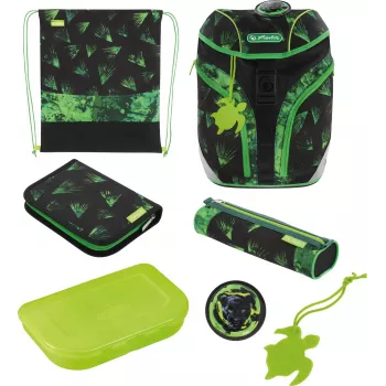 Herlitz σχολικό σακίδιο SoftLight Plus Greenline Explorer