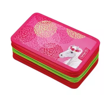 Herlitz Triple Bloomy Horse κασετίνα, σετ 31 τεμ., πολυεστέρας, 3 θήκες με φερμουάρ, πολύχρωμο 50038770