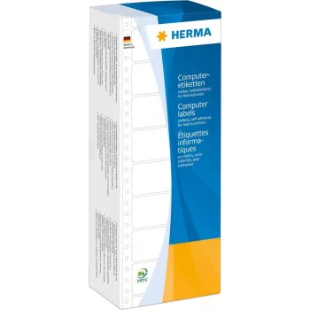 HERMA 8210 Ετικέτες υπολογιστή – Χαρτί συνεχούς εκτύπωσης, διάτρητο, μόνιμη κόλληση, ματ λευκό χαρτί, 88,9 x 23 mm, 6000 ετικέτες