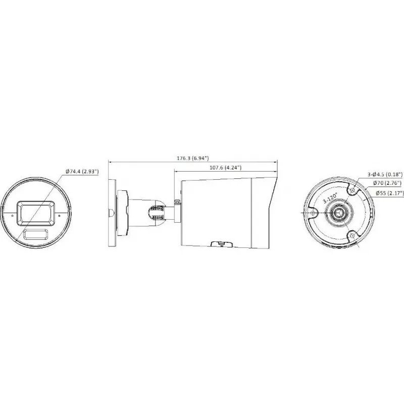 Hikvision 12MP DS-2CD20126G3-IUY/SL(2.8mm)(eF) κάμερα IP, μαύρο