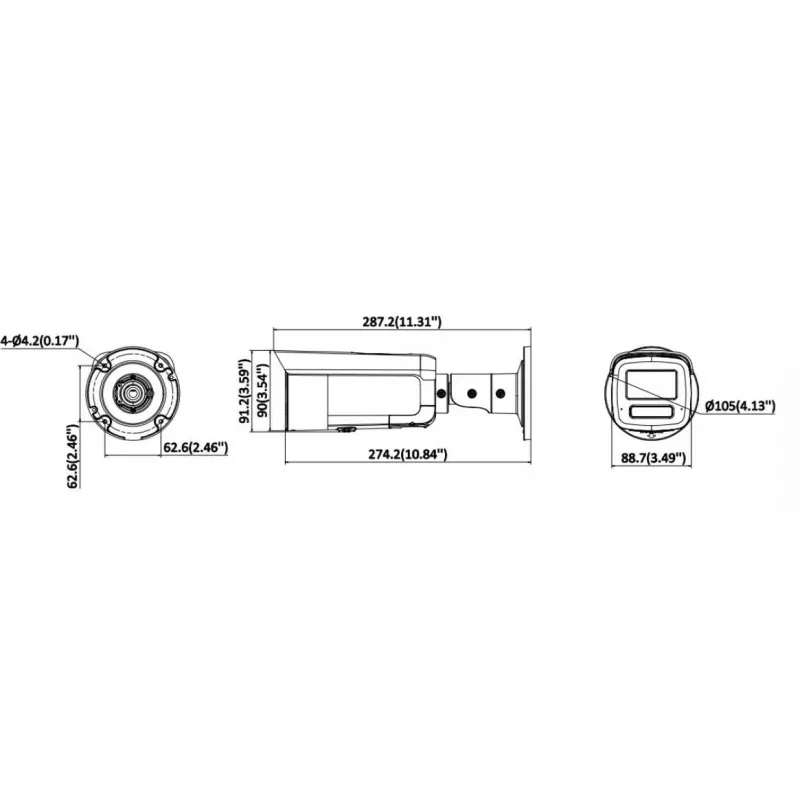 Hikvision 12MP IP κάμερα DS-2CD2T126G3-IS2UY/SL(2,8mm)(eF) AcuSense DarkFighter