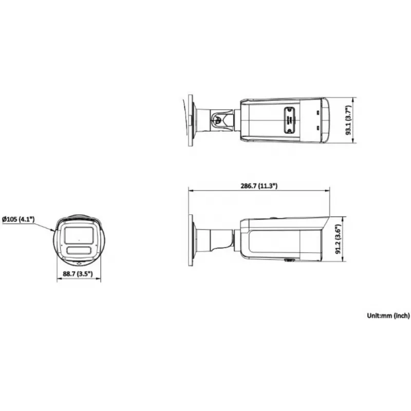 Hikvision DS-2CD2T83G2-4LI 4mm Bullet IP Κάμερα 8MP AcuSense Hybrid Light