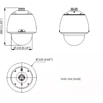 Hikvision DS-2DE5432WG1-E 4MP PTZ Dome IP Καμερα παρακολουθησης, 32x Οπτικο ζουμ, 150m IR, PoE+