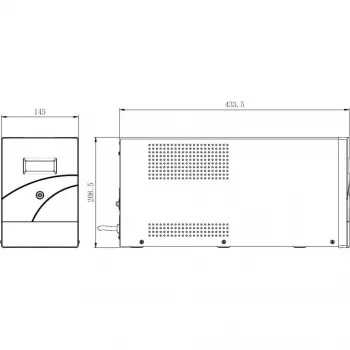 Hikvision DS-UPS3000-R(O-STD)/EU 3000 VA 2400 W Online Διπλής Μετατροπής UPS (2U Rackmount)