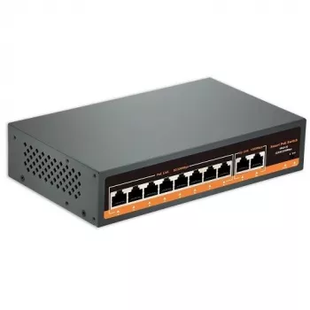 HISMART PoE Switch 100Mbps 8 Θύρες + 2G Uplink