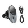 Hoco CA91 Magic Magnetic Wireless Fast Charging βάση αυτοκινήτου, 15W, γκρι