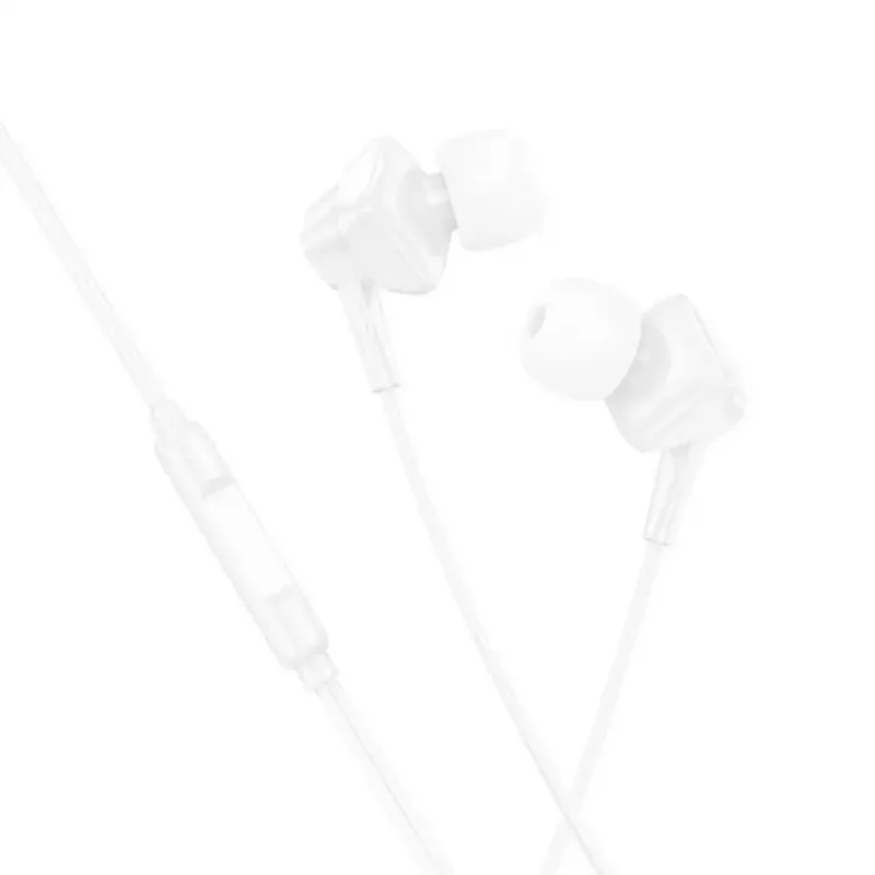 Hoco M113 Clear Universal Digital Earphones with Microphone για Apple Lightning, Λευκό