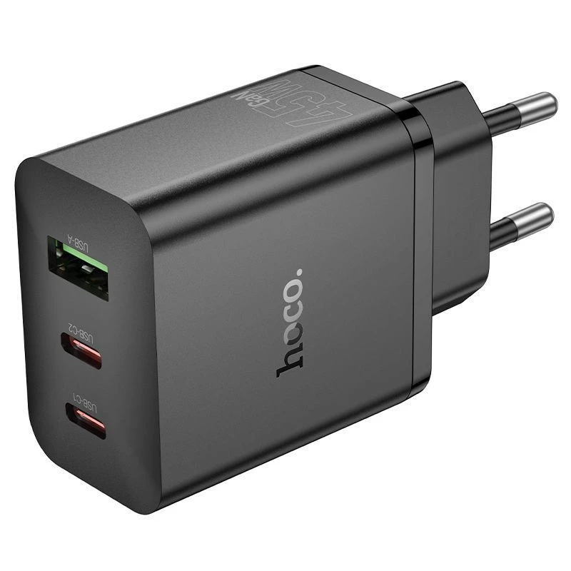 Hoco N50 Scenery PD45W (2C1A) φορτιστής EU Plug μαύρο