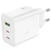 Hoco N51 Scenery PD65W (2C1A) GaN Φορτιστής EU Plug Λευκό