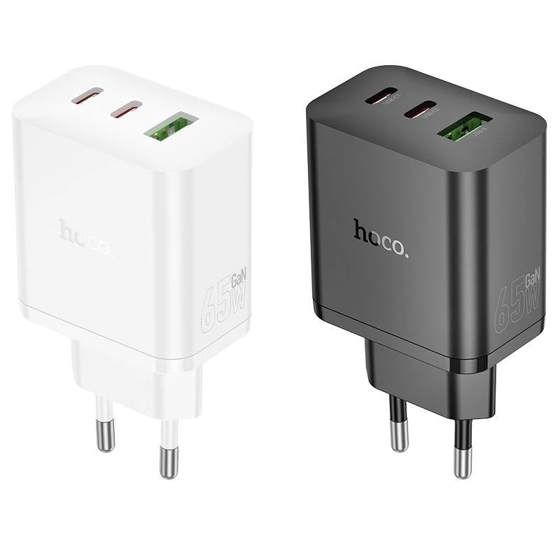 Hoco N51 Scenery PD65W (2C1A) GaN Φορτιστής EU Plug Λευκό