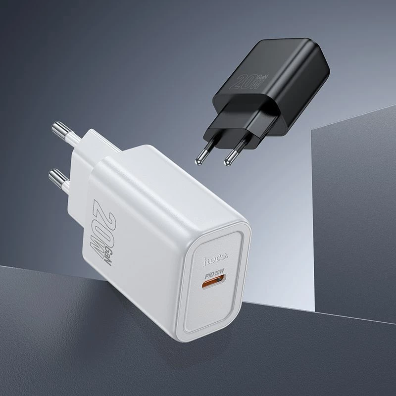 Hoco N60 Gentle Single Port PD20W Φορτιστής (EU) Μαύρο