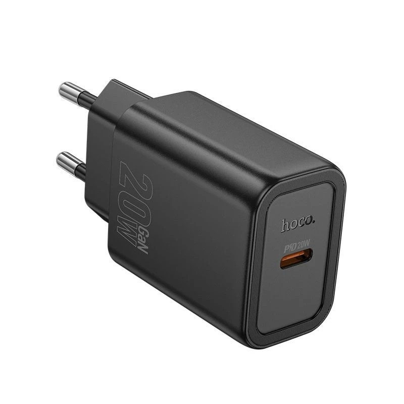 Hoco N60 Gentle Single Port PD20W Φορτιστής (EU) Μαύρο