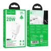 Hoco N60 Gentle Single Port PD20W Charger (EU) Λευκό