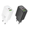 Hoco N61 Gentle PD20W+QC3.0 Φορτιστής (EU) Μαύρος