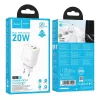 Hoco N61 Gentle PD20W+QC3.0 φορτιστής (EU) λευκό