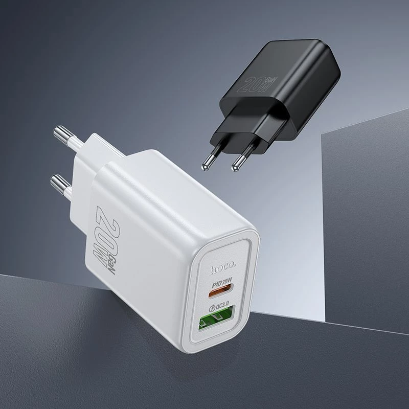 Hoco N61 Gentle PD20W+QC3.0 φορτιστής (EU) λευκό
