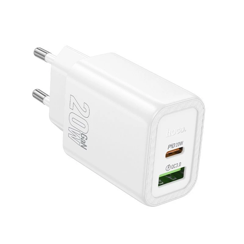 Hoco N61 Gentle PD20W+QC3.0 φορτιστής (EU) λευκό