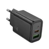 Hoco N63 Gentle PD30W+QC3.0 Φορτιστής (EU) Μαύρο
