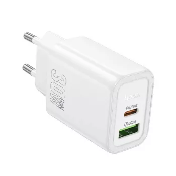 Hoco N63 Gentle PD30W+QC3.0 Φορτιστής (EU) Λευκό