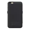 Hoco Ultra Thin Θήκη Μπαταρίας 3000mAh με Θήκη Δέρματος για Apple iPhone 6/6S Μαύρο