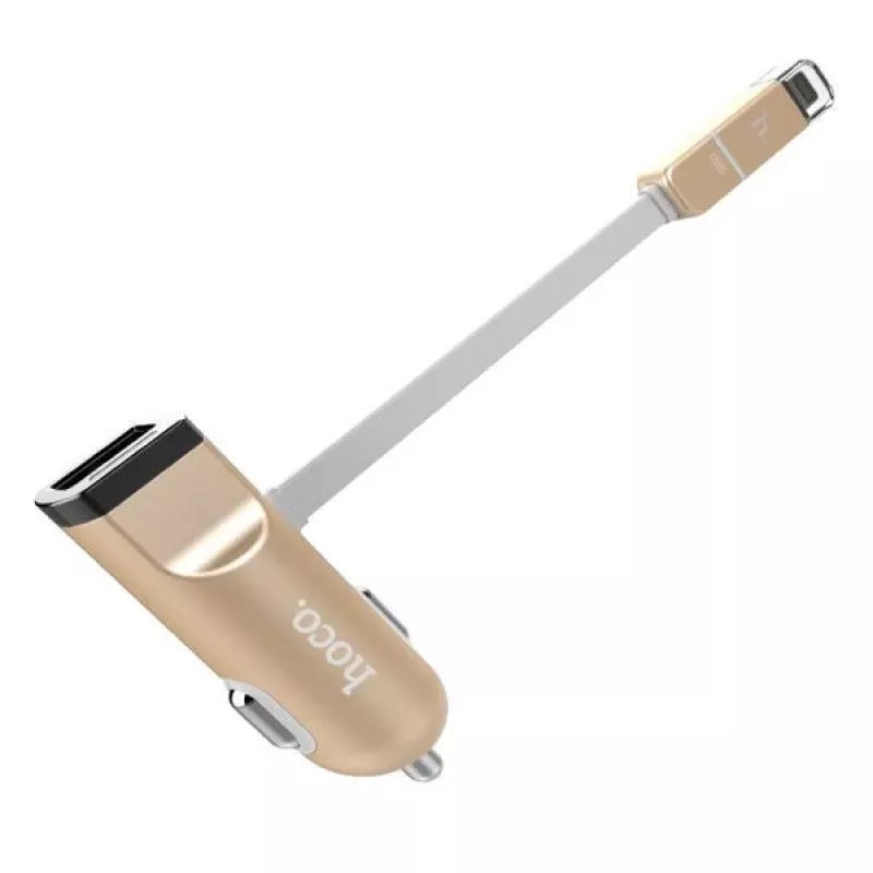 Hoco Universal UCL01 Καλώδιο Πολλαπλών Λειτουργιών Apple + Micro USB, Χρυσό, 1m