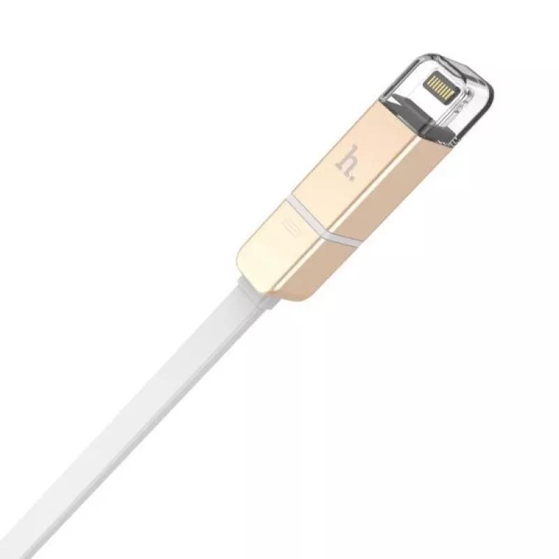 Hoco Universal UCL01 Καλώδιο Πολλαπλών Λειτουργιών Apple + Micro USB, Χρυσό, 1m