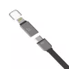 Hoco Universal UCL01 Καλώδιο Πολλαπλών Λειτουργιών Apple + Micro USB Ασημί 1,2 m