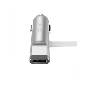Hoco Universal UCL01 Καλώδιο Πολλαπλών Λειτουργιών Apple + Micro USB Ασημί 1,2 m