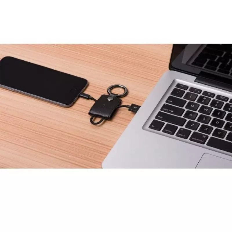 Hoco UPL19 καλώδιο φόρτισης μπρελόκ για Apple iPhone, Lightning, μαύρο, 0,15 m