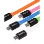Hoco UPM02 Πολύχρωμο Καλώδιο Micro USB Ροζ 1m
