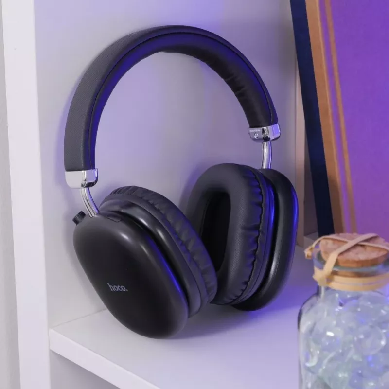 Hoco W35 Max Ασύρματα Over-Ear Ακουστικά Μαύρα