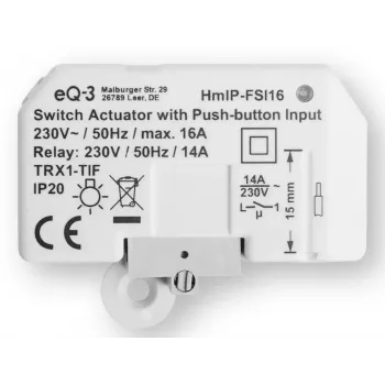 Homematic IP Ενεργοποιητής διακόπτη με είσοδο κουμπιού, χωνευτός V2