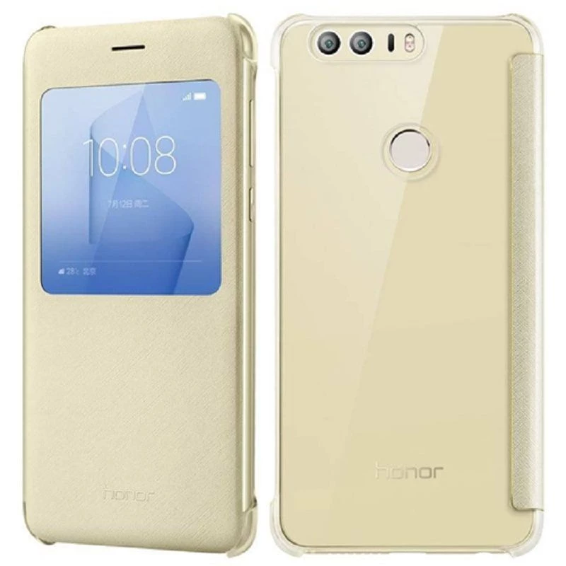 HONOR 8 Smart Cover Gold - Flip Case με Smart Window
