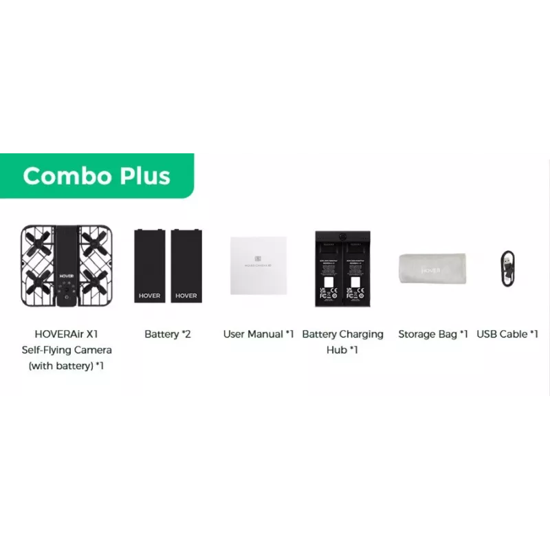 HoverAir X1 Drone - Combo Plus Retail - Μαύρο