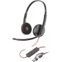 HP Poly Blackwire 3220 Stereo USB-C ενσύρματο headset + προσαρμογέας USB-C/A, μαύρο