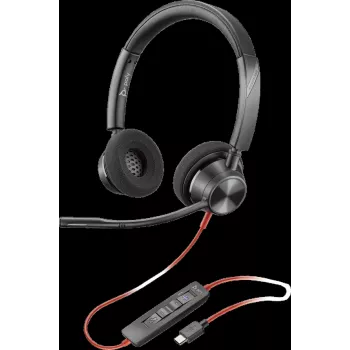 HP Poly Blackwire 3320-M Ενσύρματα ακουστικά USB-C με μικρόφωνο βραχίονα, μείωση θορύβου, μαύρο