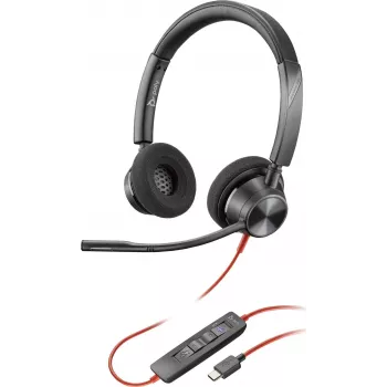 HP Poly Blackwire 3320-M Ενσύρματα ακουστικά USB-C με μικρόφωνο βραχίονα, μείωση θορύβου, μαύρο