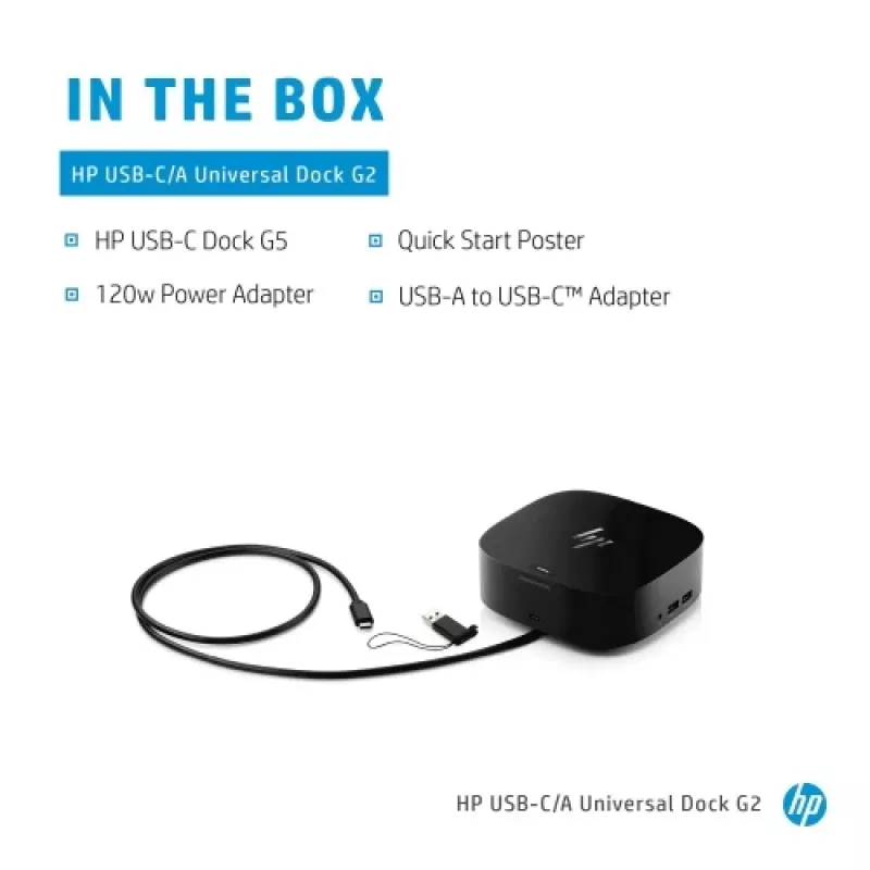 HP USB-C Dock G5 (5TW10AA) Σταθμός Σύνδεσης, Μαύρο