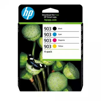 HP 903 Γνήσια Μελάνια 4-pack 6ZC73AE, Μαύρο/Κυανό/Magenta/Κίτρινο