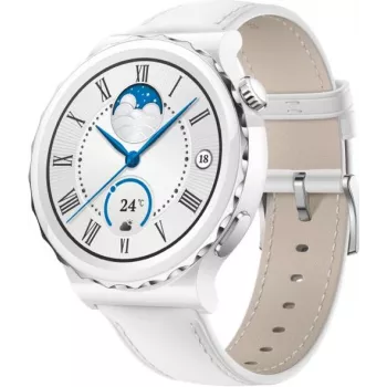 Huawei Watch GT 3 Pro 43mm Δερμάτινο Λουράκι Λευκό