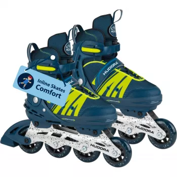 HUDORA Πατίνια inline Comfort Μέγεθος 29-34 (Μπλε/Κίτρινο)