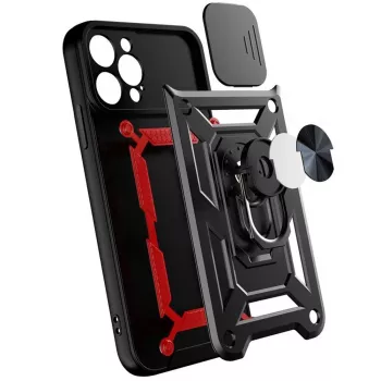 Hurtel Hybrid Armor Camshield Θήκη για Huawei nova Y90, Θωρακισμένη Θήκη με Κάλυμμα Κάμερας, Μαύρο