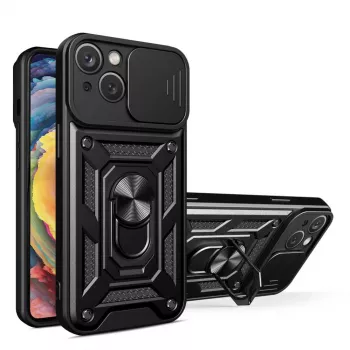Hurtel Hybrid Armor Camshield Θήκη για Huawei nova Y90, Θωρακισμένη Θήκη με Κάλυμμα Κάμερας, Μαύρο