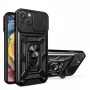 Hurtel Hybrid Armor Camshield Θήκη για Huawei nova Y90, Θωρακισμένη Θήκη με Κάλυμμα Κάμερας, Μαύρο