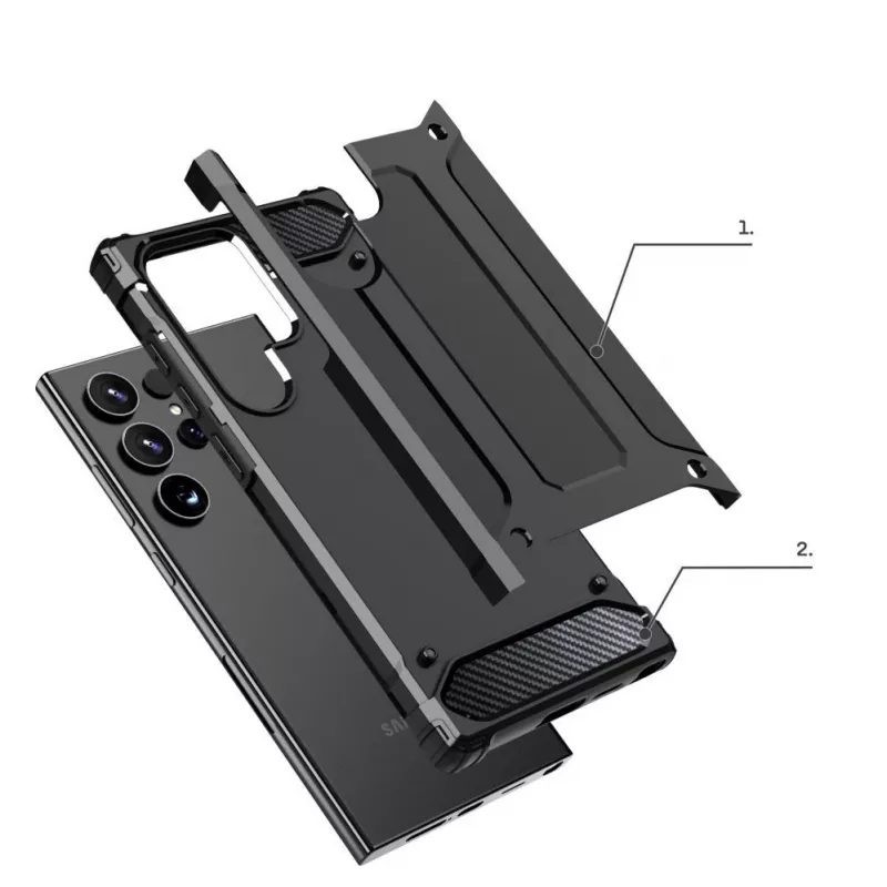 Hurtel Hybrid Armor Θήκη για Apple iPhone 15 Pro - Μαύρο